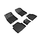 3D Mats Usa Custom Fit, Raised Edge, Black, Thermoplastic Rubber Of Carbon Fiber Texture, 5 Piece L1FR12301509 - alternate 1